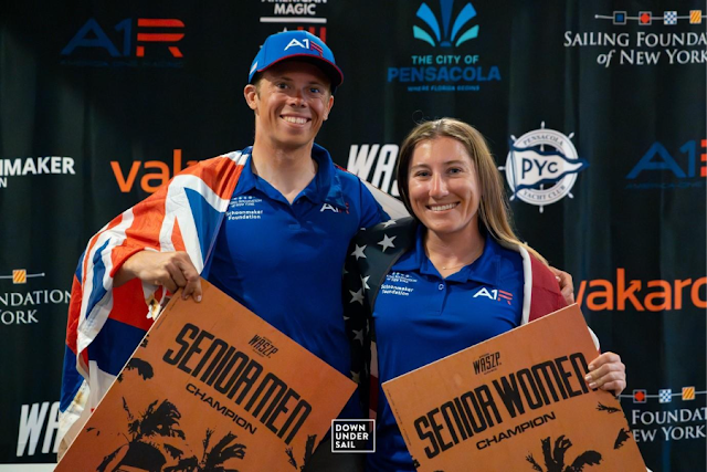 Gavin Ball and Vantage ambassador Pearl Lattanzi at the Waszp Games