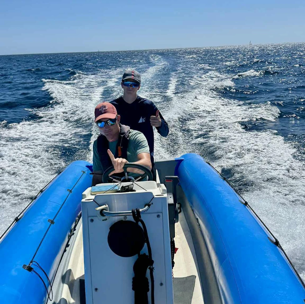 Nicolai and team on the water in Cagliari